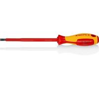 KNIPEX Destornilladores para tornillos planos mango aislante en dos componentes, según norma VDE 262 mm, 98 20 65
