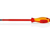 KNIPEX Destornilladores para tornillos planos mango aislante en dos componentes, según norma VDE 320 mm, 98 20 10