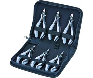 KNIPEX Estuche con alicates de electrónica con herramientas para trabajos en componentes electrónicos 215 mm, 00 20 16 P ESD