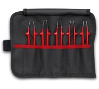 KNIPEX Herramientas 92 00 04 Juego de pinzas de acero inoxidable 5 piezas en un rollo de herramientas-1000V aislado