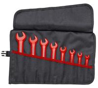 KNIPEX Juego de 8 llaves de extremo abierto, SAE, 1000 V aisladas