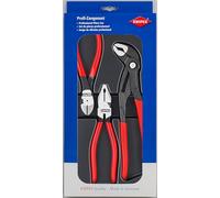 KNIPEX juego de fuerza 1x 02 01 180, 1x 87 01 250, 1x 74 01 160, 00 20 10