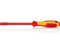 KNIPEX Llave de vaso con mango destornillador aislados con fundas multicomponentes, según norma VDE 232 mm, 98 03 055