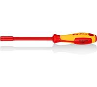KNIPEX Llave de vaso con mango destornillador aislados con fundas multicomponentes, según norma VDE 232 mm, 98 03 06