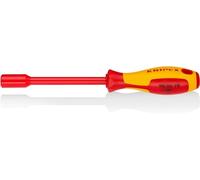 KNIPEX Llave de vaso con mango destornillador aislados con fundas multicomponentes, según norma VDE 237 mm, 98 03 10