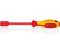 Knipex Llave de vaso con mango destornillador bruñido, mango aislante en dos componentes, según norma VDE 237 mm 98 03 13