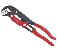 KNIPEX Llave para tubos en forma de S Con ajuste rápido recubierto de pintura pulverizada, gris recubiertos de plástico 420 mm, 83 61 015