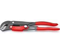 KNIPEX Llave para tubos en forma de S Con ajuste rápido recubierto de pintura pulverizada, gris recubiertos de plástico 330 mm, 83 61 010