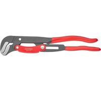 KNIPEX Llave para tubos en forma de S Con ajuste rápido recubierto de pintura pulverizada, gris recubiertos de plástico 420 mm, 83 61 015