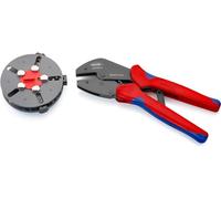 Knipex MultiCrimp® Alicate crimp con porta-mordazas bruñido, con fundas multicomponentes 250 mm 97 33 01