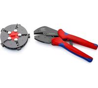 KNIPEX MultiCrimp Crimpadora con cargador de mordazas con mangos multicomponente 250 mm, 97 33 02