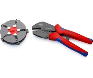KNIPEX MultiCrimp Crimpadora con cargador de mordazas con mangos multicomponente 250 mm, 97 33 02