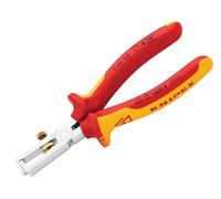 Knipex Alicate pelacables Con muelle de apertura universal cromado, aislados con fundas multicomponentes, según norma VDE 160 mm (cartulina autoservicio/blíster) 11 06 160 SB