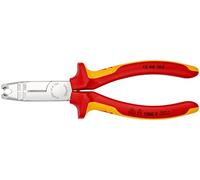 Knipex Pelacables multifuncional cromado, aislados con fundas multicomponentes, según norma VDE 165 mm (cartulina autoservicio/blíster) 13 46 165 SB