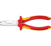KNIPEX Pelacables multifuncional cromado aislados con fundas multicomponentes, según norma VDE 165 mm, 13 46 165