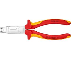 KNIPEX Pelacables multifuncional cromado aislados con fundas multicomponentes, según norma VDE 165 mm, 13 46 165