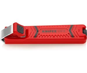 KNIPEX Pelamangueras con hoja de bisturí en blister carcasa de plástico resistente a los golpes 130 mm, 16 20 16 SB