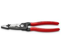 KNIPEX Pince électrique 5 en 1 modèle métrique sur carte LS atramentisée noire gainées en plastique 200 mm, 13 71 200 ME SB