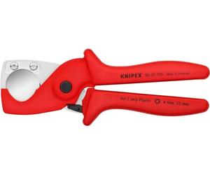 KNIPEX PlastiCut Cortatubos para tubos flexibles y de protección con cartulinas autoservicio de plástico reforzado con fibra de vidrio, 90 20 185 SB
