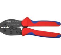 Knipex PreciForce® Alicate para crimpar terminales bruñido, con fundas multicomponentes 220 mm (cartulina autoservicio/blíster) 97 52 36 SB