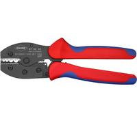 Knipex PreciForce® Alicate para crimpar terminales bruñido, con fundas multicomponentes 220 mm (cartulina autoservicio/blíster) 97 52 33 SB
