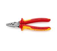 Knipex Alicate para crimpar punteras huecas aislados con fundas multicomponentes, según norma VDE 180 mm 97 78 180