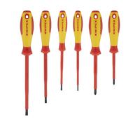 Knipex Juego de destornilladores 00 20 12 V01 aislados 3/4/5,5/6,5+PH1/PH2 6 piezas amarillo/rojo