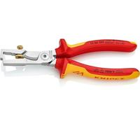 Knipex StriX® Alicate pelacables con tijeras cortacables cromado, aislados con fundas multicomponentes, según norma VDE 180 mm 13 66 180
