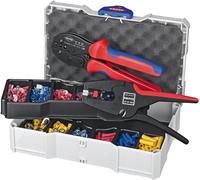 KNIPEX Surtido de crimpado para terminales de 14 piezas 265 mm, 97 90 22 | TANOS MINI-systainer - Juego de crimpadora (12 variedades de conectores aislantes, crimpadora
