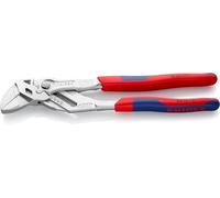 KNIPEX Tenaza llave alicate y llave en una sola herramienta con cartulinas autoservicio cromado con mangos multicomponente 250 mm, 86 05 250 SB