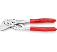 KNIPEX Tenaza llave alicate y llave en una sola herramienta con cartulinas autoservicio cromado recubiertos de plástico 150 mm, 86 03 150 SB