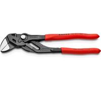 KNIPEX Tenaza llave alicate y llave en una sola herramienta con cartulinas autoservicio Mangos plasticos por inmersión, 86 01 180 SB