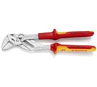 Knipex Llave para alicates VDE KN 86 06 250 – 250 mm, cromado, aislada con fundas multicomponentes