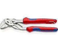 Knipex Tenaza llave alicate y llave en una sola herramienta cromado, con fundas multicomponentes, integrada para colocar un dispositivo de protección anticaídas 180 mm 86 05 180 T