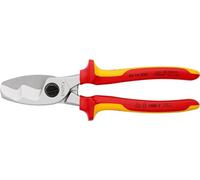 Knipex Tijeras cortacables con filo de corte doble cromado, aislados con fundas multicomponentes, según norma VDE 200 mm (cartulina autoservicio/blíster) 95 16 200 SB