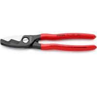 Knipex Tijeras cortacables con filo de corte doble bruñido, recubiertos de plástico 200 mm 95 11 200