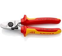 KNIPEX Tijeras cortacables Con muelle de apertura con cartulinas autoservicio cromado aislados con fundas multicomponentes, según norma, 95 26 165 SB