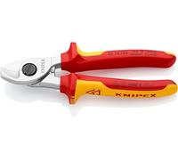 KNIPEX Tijeras cortacables cromado aislados con fundas multicomponentes, según norma VDE 165 mm, 95 16 165