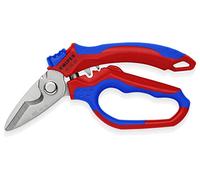 KNIPEX Tools 95 05 20 US - Tijeras angulares para electricistas de acero inoxidable, 6-1/4 pulgadas, rojo/azul