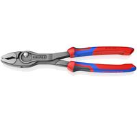 KNIPEX TwinGrip 82 02 250 SB - Alicates de agarre delantero y lateral con asas cómodas, color gris, 250 mm