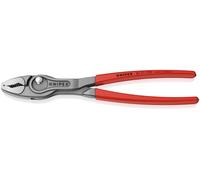 KNIPEX TwinGrip PINCE DE PRÉHENSION FRONTALE ET LATÉRALE grise atramentisée gaines PVC anti-dérapantes 250 mm, 82 01 250
