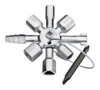 KNIPEX TwinKey - Llave de Armario de Control Universal, Mezcla, Otros, cromada, Talla única