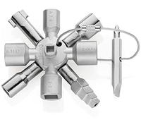 Knipex TwinKey® Llaves para armarios de control para armarios y sistemas de paso estándar 92 mm 00 11 01, Multicolor