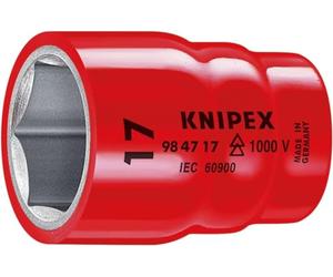 KNIPEX Vaso hexagonal para tornillos de cabeza hexagonal con cuadradillo 1/2" 55 mm, 98 47 13