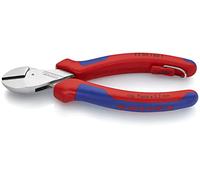 KNIPEX X-Cut Alicate de corte diagonal compacto cromado con fundas multicomponentes, con anilla de fijación integrada para colocar un, 73 05 160 T