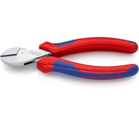 Knipex X-Cut® Alicate de corte diagonal compacto gran efecto palanca cromado, con fundas multicomponentes 160 mm 73 05 160