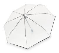 Knirps Paraguas de bolsillo A.200 Medium Duomatic - Compacto y resistente a las tormentas - Túnel de viento probado, transparente, S