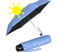 Knirps Miniparaguas ligero C.058 manual con protección UV y calor, Blue-black - Protección contra rayos UV y calor, 92 cm