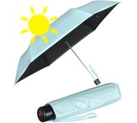 Knirps Miniparaguas ligero C.058 manual con protección UV y calor, Ice-black - Protección contra rayos UV y contra el calor, 92 cm
