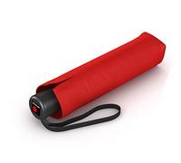 Paraguas de bolsillo Knirps A.050 Medium Manual - Compacto y resistente a la intemperie - Estable - Resistente al viento, rojo, S, Compacto